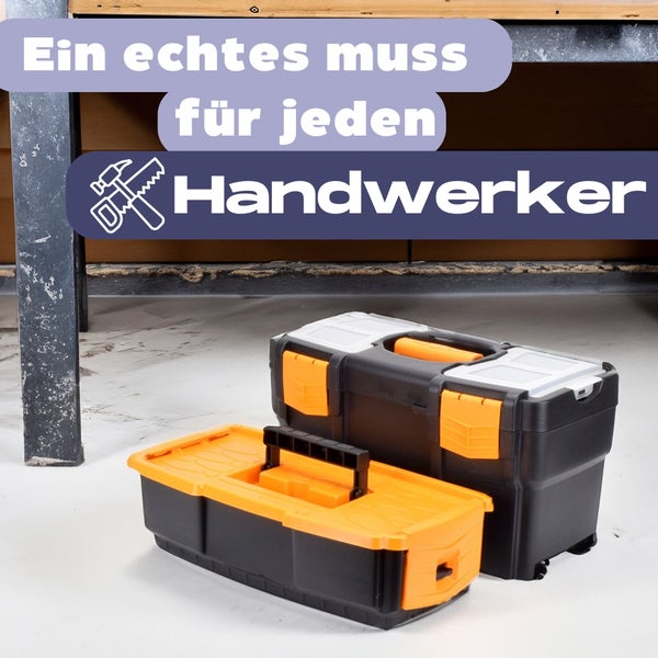 Werkzeugkoffer leer doppelt stapelbar Werkzeug Angel Box Kiste Kasten Toolbox 42
