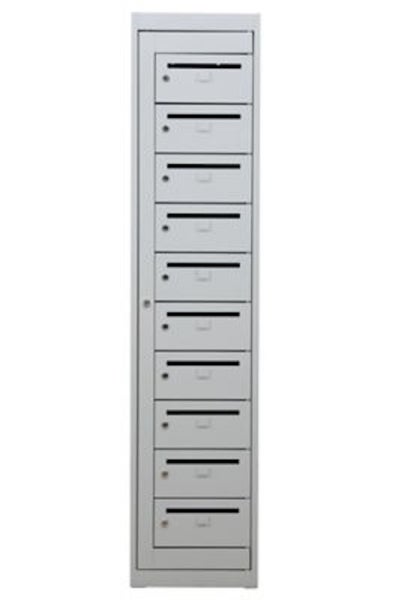 PROREGAL Postverteilerschrank Crane HxBxT 180 x 40 x 50 cm Grau