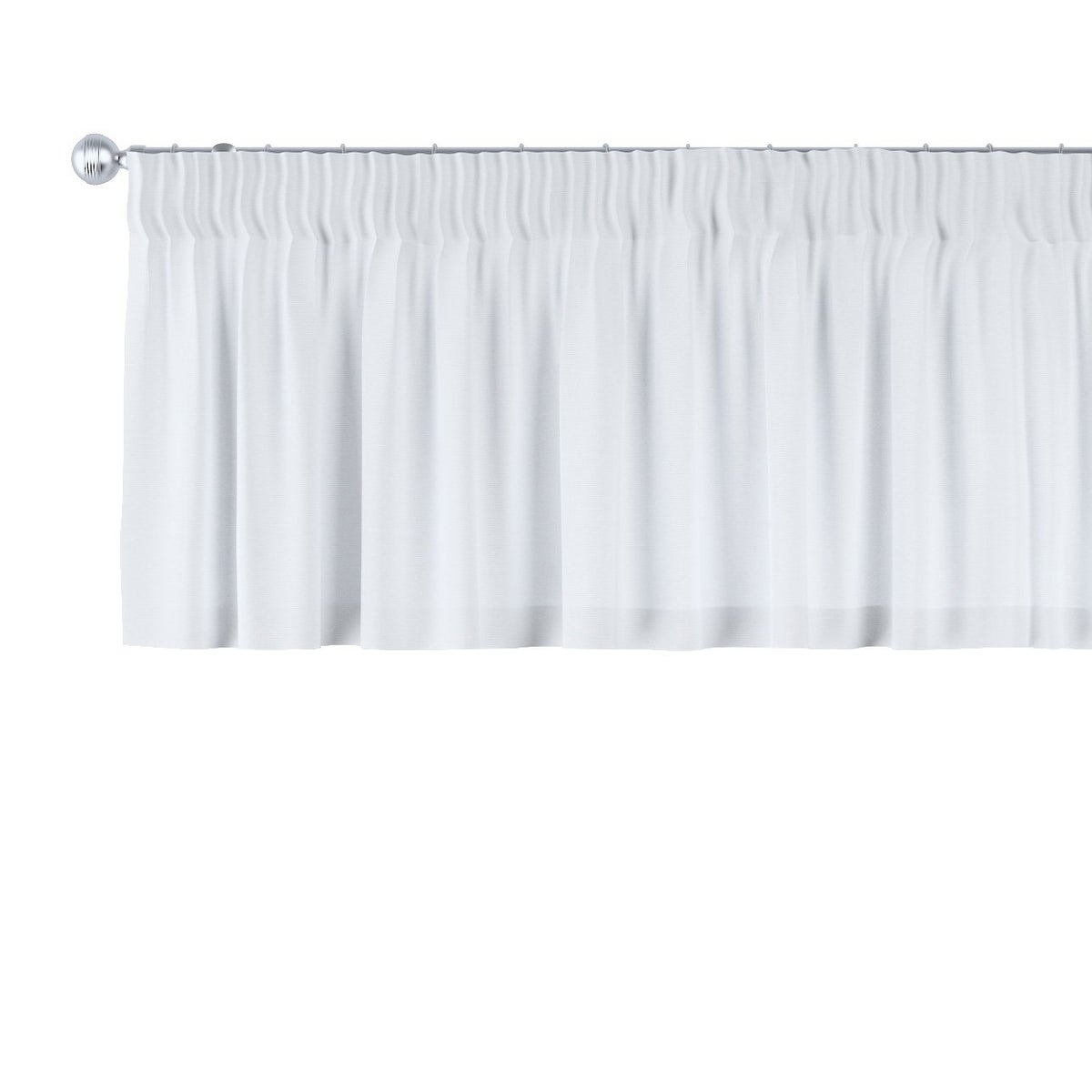 KURZGARDINE Loneta mit Kräuselband, weiß, 130x40 cm