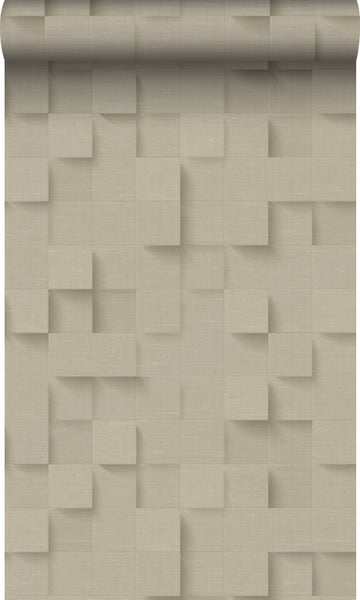 Origin Wallcoverings Tapete 3D-Würfel Beige - 50 x 900 cm - 347897