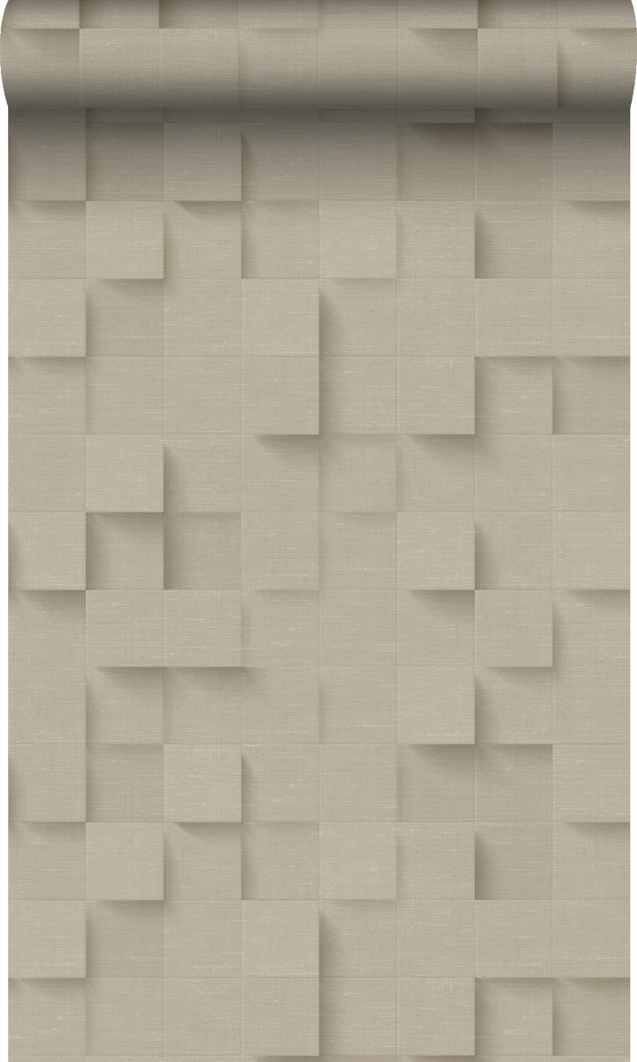 Origin Wallcoverings Tapete 3D-Würfel Beige - 50 x 900 cm - 347897
