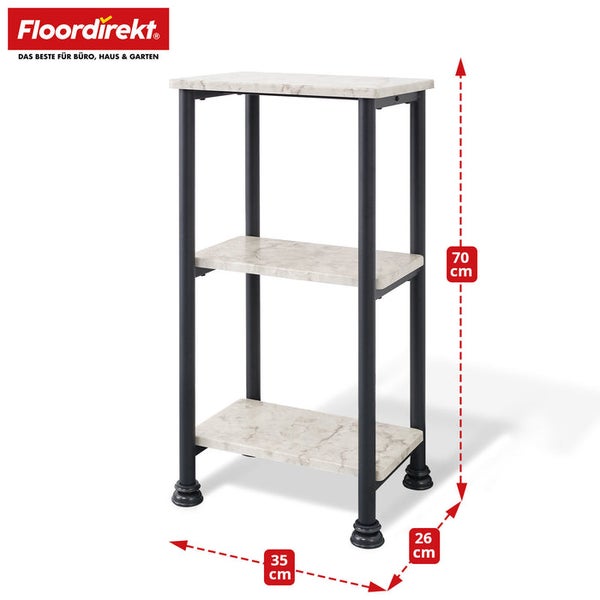 Regal mit drei Ablageflächen und den Maßen 70 x 35 x 26 cm.