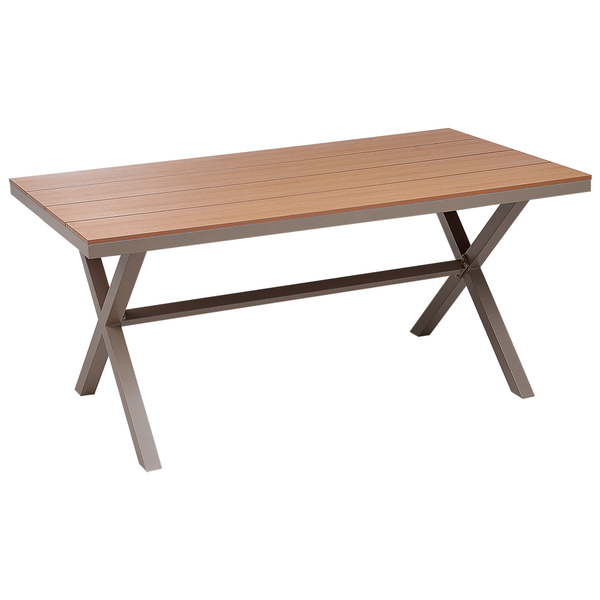Gartentisch TIANO 160 cm 90 cm Metall Taupe