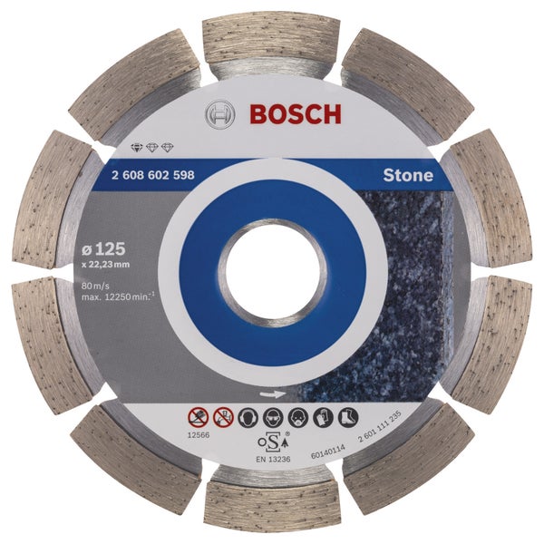 Bosch Diamanttrennscheibe Standard for Stone 125x22,23x1,6x10 mm 2608602598