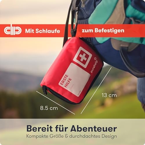 Mini Erste Hilfe Set - Kompakt & Leicht - 51 Teile für Reisen, Outdoor, Camping, Fahrrad - Reiseapotheke Erste Hilfe Set Outdoor Erste Hilfe Set Kinder Erste Hilfe Set Fahrrad