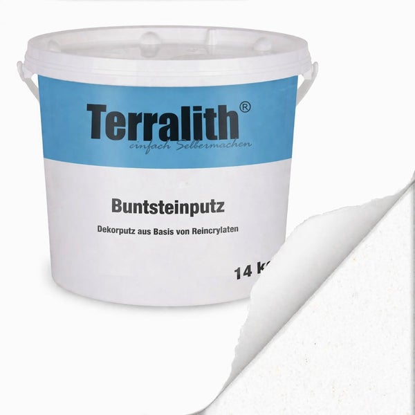 Terralith Buntsteinputz 14 Kilogramm, Dekorputz auf Basis von Reinacrylaten.