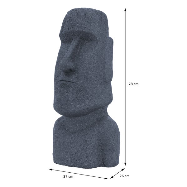 Moai Steinskulptur mit den Maßen 78 x 37 x 26 cm