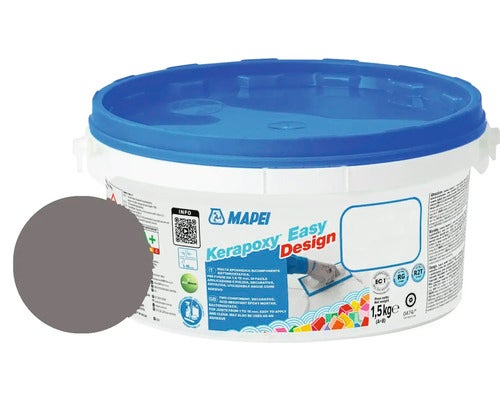 Mapei Kerapoxy Easy Design Epoxidharzmörtel im Eimer mit Farbfeld