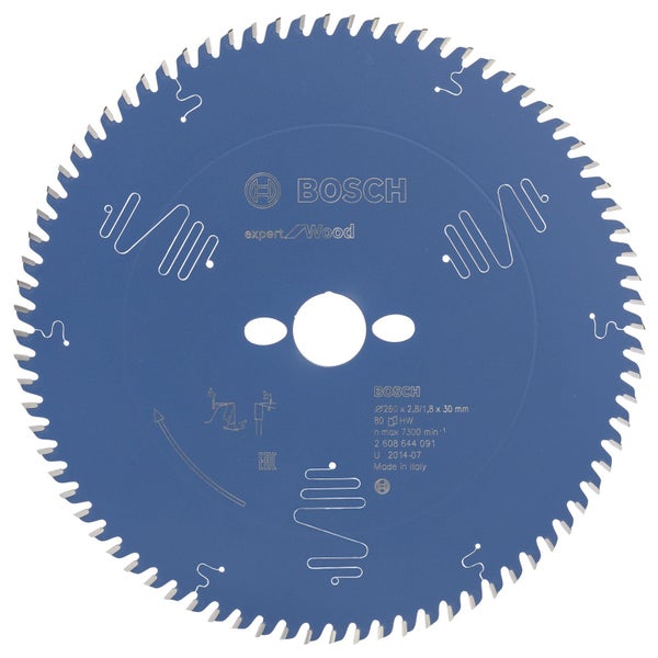 Bosch Kreissägeblatt Expert for Wood für Tischkreissägen 260 x 30 x 2,8 mm 80 - 2608644091