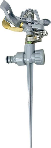Impulsregner aus Metall mit Erdspieß zur Gartenbewässerung
