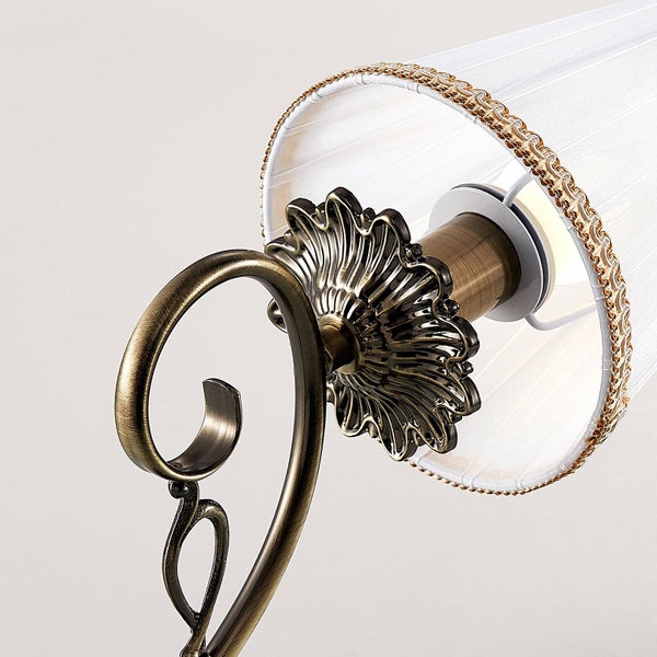 Lindby Wandleuchte, Wandlampe Innen Finnick in Bronze aus Textil (1 flammig E14) - Wandleuchten Wandstrahler Wandbeleuchtung Schlafzimmer / Wohnzimmer Wohnzimmerleuchte