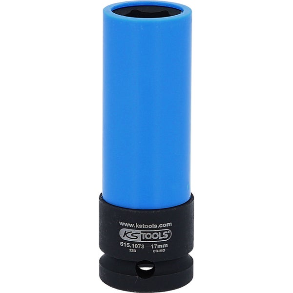 KS TOOLS 1/2 Alu-Felgen Kraft-Stecknuss robust lang 17 mm - 515.1073