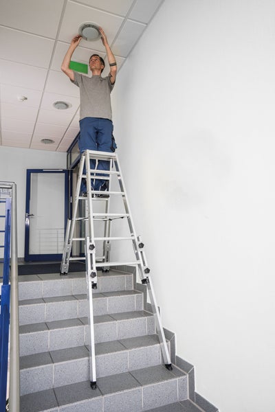 PROREGAL Stufen-Stehleiter Treppengängig 2 x 8 Stufen