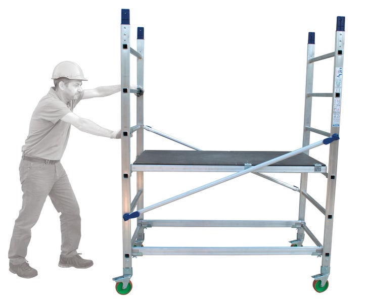 Fahrgerüst mit Plattform und Person
