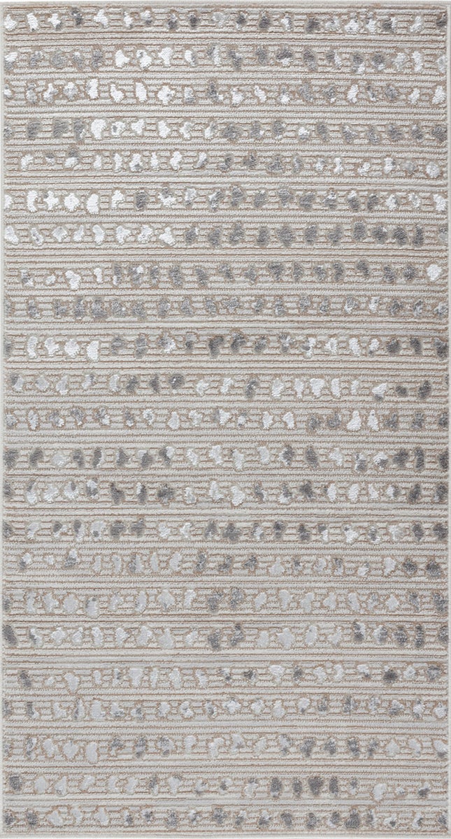 Skandinavischer Teppich mit Punkten - Beige/Weiß - 80x150cm - VALKIRIA
