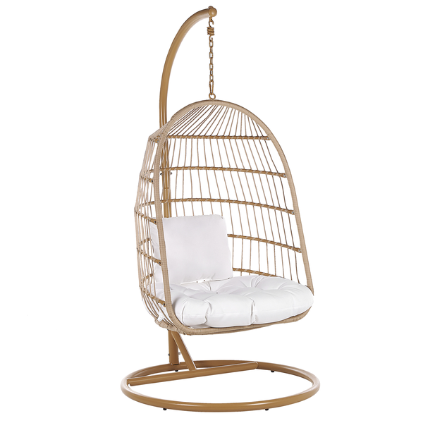 Hängesessel mit Gestell ALLERA Polyrattan Beige