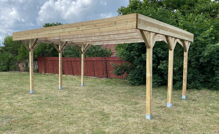 Carport Garagendach 6,06x5,03 m - 30,48 m2