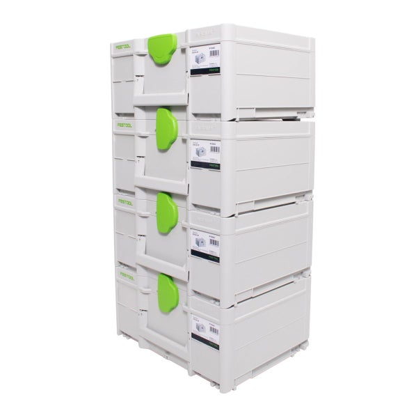 Festool Systainer Set 4x SYS3 M 187 ( 4x 204842 ) 15,9 Liter 396x296x187mm Werkzeugkoffer koppelbar