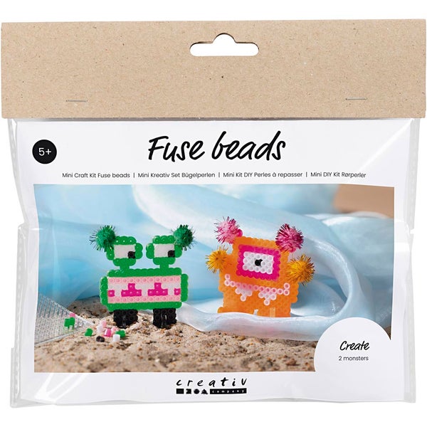 Creativ Company  Mini Kreativ Set Bügelperlen, Monster, Sortierte Farben