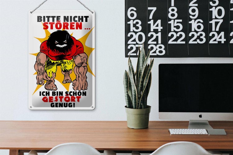 Blechschild Spruch 20x30cm Nicht stören bin gestört genug