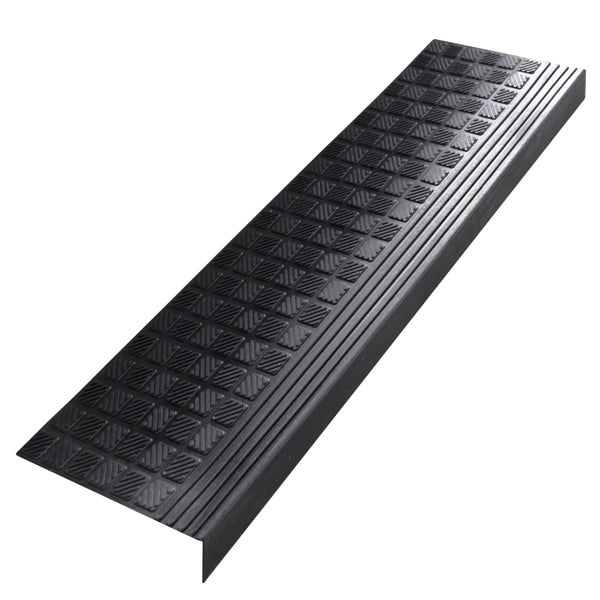 FLOORDIREKT Stufenmatte aus Gummi Diamond Wetterfest Rutschhemmend 30 x 90 cm 5er-Set