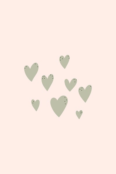 Illustration von Herzen mit Punkten