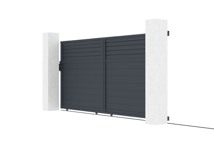 Schiebetor aus Aluminium 4m CARPATIA 400C180 Grau