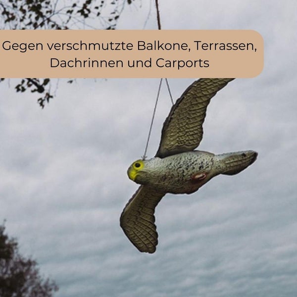 Taubenabwehr Vogelabwehr Falke fliegend Attrappe Taubenschreck Vogelschreck Vogelabwehr Vogelscheuche Tauben vertreiben