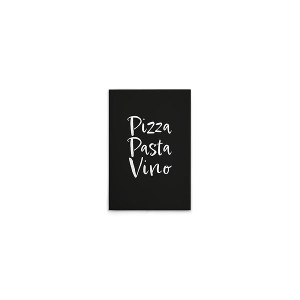 Poster mit der Aufschrift Pizza, Pasta, Vino