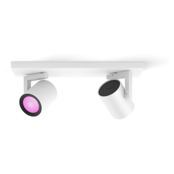 Philips Hue Bluetooth White & Color Ambiance Deckenspot Argenta in Weiß 2x GU10 4,2W 350lm