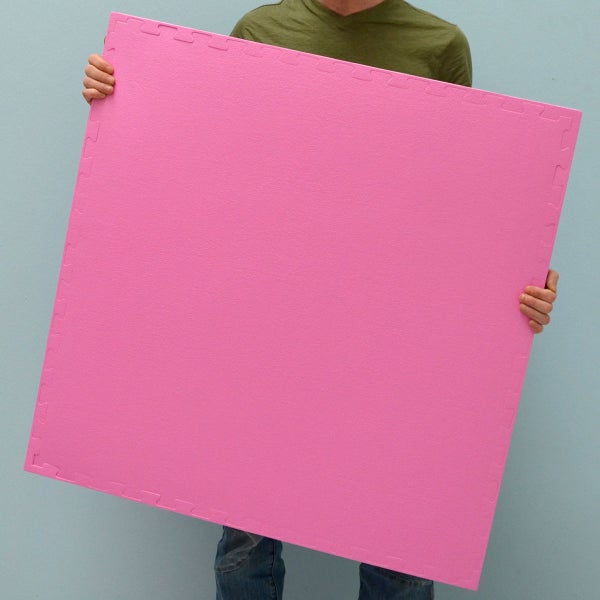 360x180 XL Trainingsmatte mit Rand - 8er Set 90x90 Bodenmatte Pink