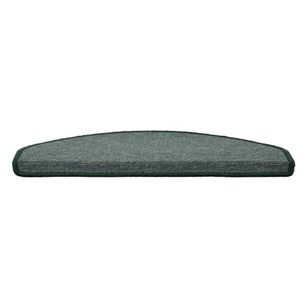 FLOORDIREKT Stufenmatte London - mit Umkettelung - Grün - Halbrund - 23,5 x 65 cm