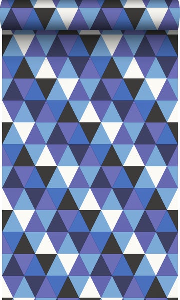 Origin Wallcoverings Tapete grafische Dreiecke Blau - 53 cm x 10.05 m - 347205