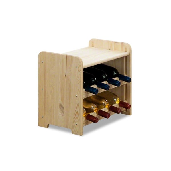 PROREGAL Weinregal Pinotwine C HxBxT 36 x 44 x 26,5 cm 8 Flaschen Massives Kiefernholz Natur Unbehandelt