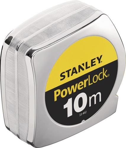 STANLEY Taschenrollbandmaß PowerLock L.10m B.25mm mm/cm EG II Ku.Clip lose - 1-33-442