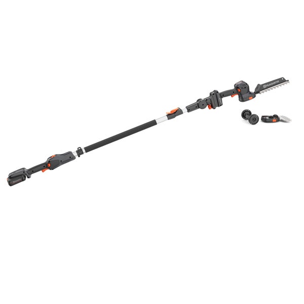 Akkuhöhentrimmer mit Teleskopstiel und Zubehör