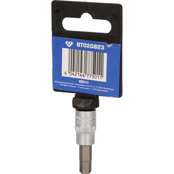 KS Tools Innensechskant-Steckschlüssel-Einsatz mit Haltekugel auf Blisterkarte