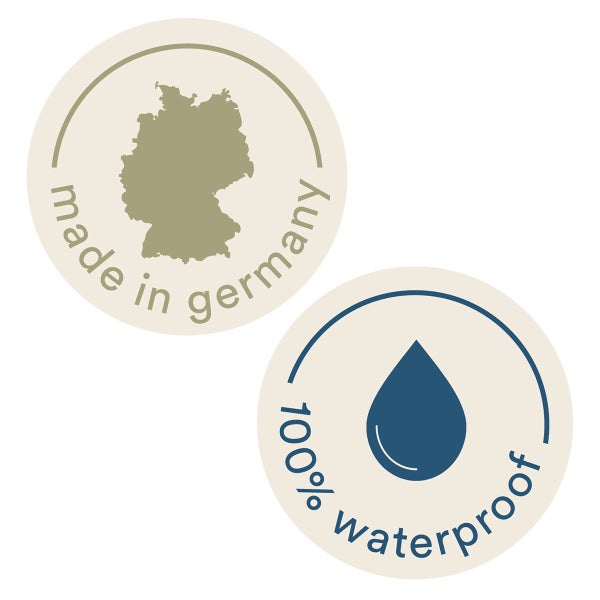 Produktmerkmale Made in Germany und einhundertprozentig wasserdicht