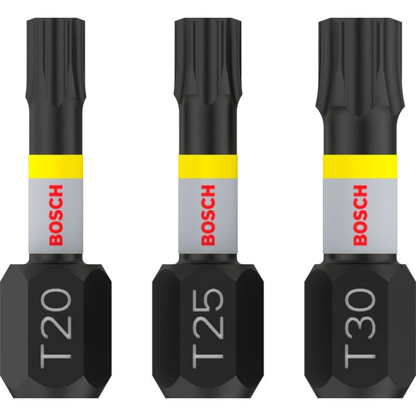 Bosch PRO Torx Impact Bit T20; T25; T30 25 mm 3-tlg. - | HORNBACH