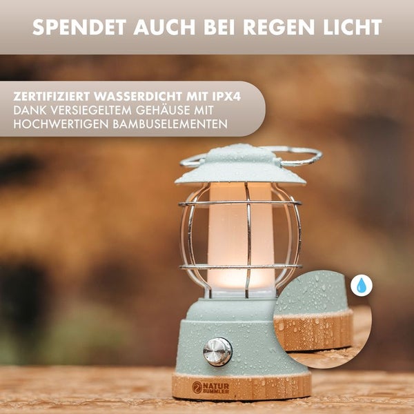 Campinglampe [Bis 200h Leuchtkraft; Wasserdicht] wiederaufladbar, inkl. Powerbank, stufenlos dimmbar, 5200MAh, Outdoor Lampe, Camping, Survival, Led Licht, Akku Lampe, Laterne, SOS, wandern