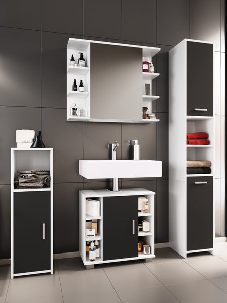 4-tlg. Komplett Badmöbel Badschrank Set Zalo ll