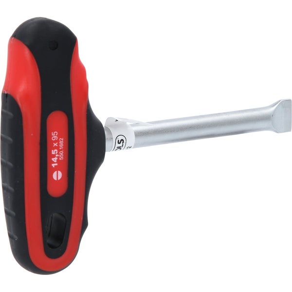 KS Tools Werkstattlampe, 165 mm mit Laserwarnung und Magnetsymbol