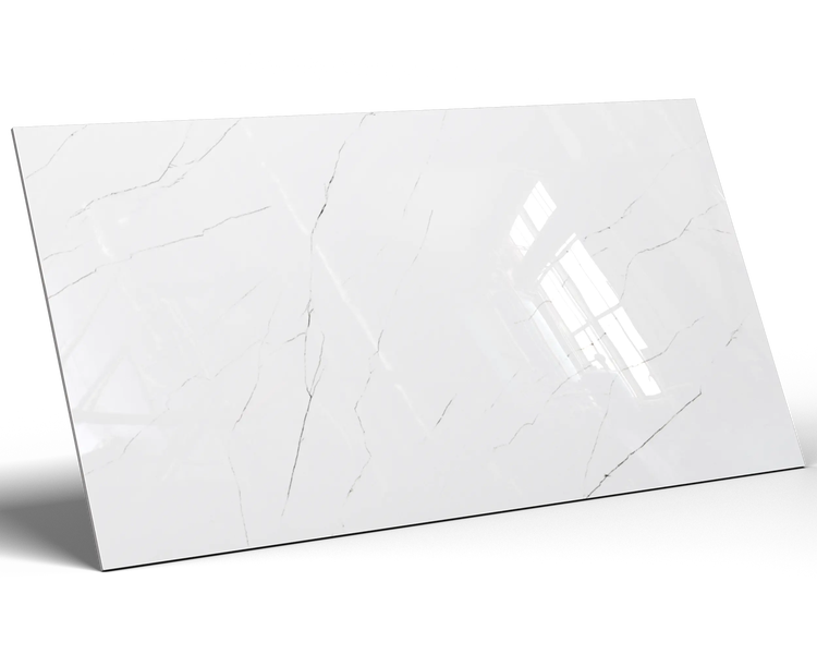 Feinsteinzeug Wand- und Bodenfliese 60 cm x 120 cm - Classic carrara white
