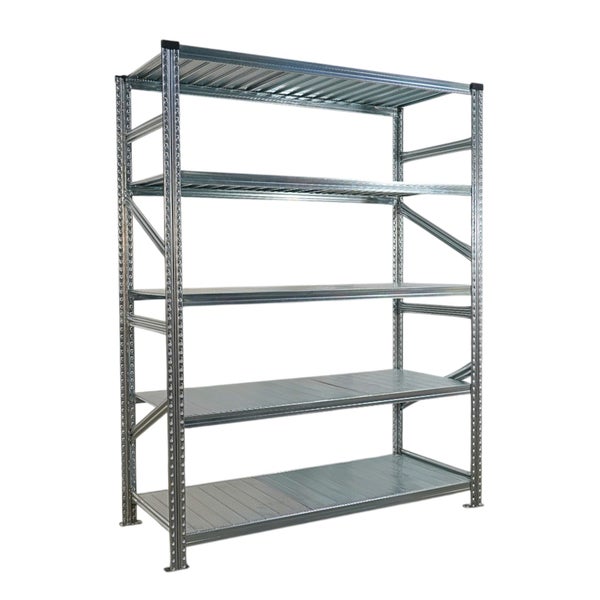 Metallregal mit fünf Ebenen zur Lagerung