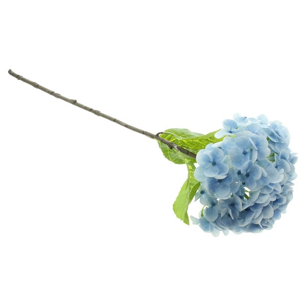 FRANK FLECHTWAREN|Kunstblume Blaue Hortensie, Ø 20 x 70 cm, KUNSTSTOFF, METALL