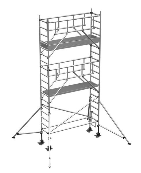 Zarges Fahrgerüst MultiTower S-PLUS 1T mit Auslegern 1,80m Plattformlänge 6,45m AH