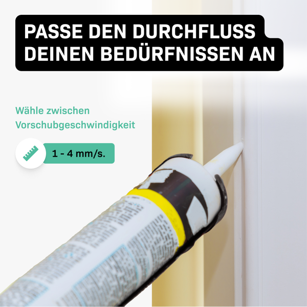 VONROC Akku Kartuschenpresse, Kartuschenpistole [Neues Model] - 20V - 4 Stufen Durchfluss, Silikonpistole ohne Akku und Ladegerät