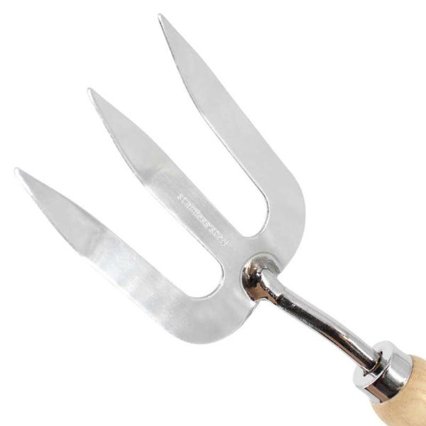Pflanzgabel (Edelstahl) mit Holzgriff