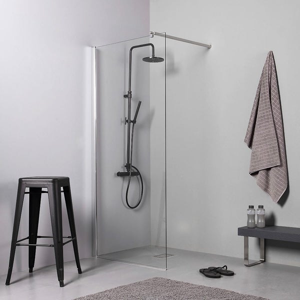 Begehbare Dusche 90 cm für Duschwanne oder bodengleich | Walk in