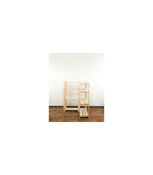 PROREGAL Eckregal Woodland HxBxT 115 x 85 x 30 cm Fachlast 120 kg 4 Fachboden Kiefernholz Natur